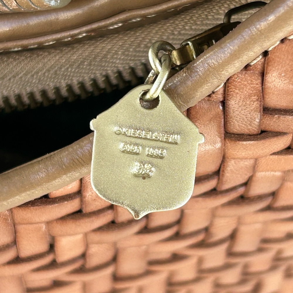 Vintage Barry Kieselstein-Cord Woven Leather Poodle Hobo Bag – Cognac Tan Color - Picture 9 of 17
